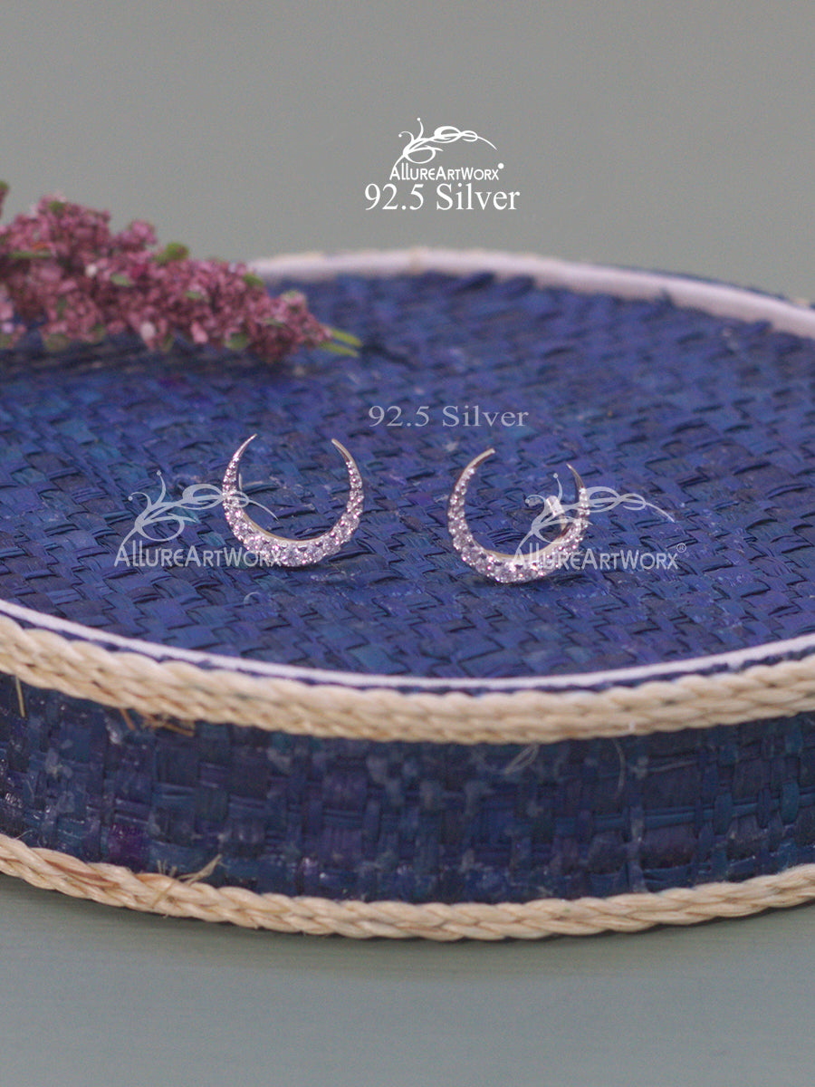 Moon Silver Earrings