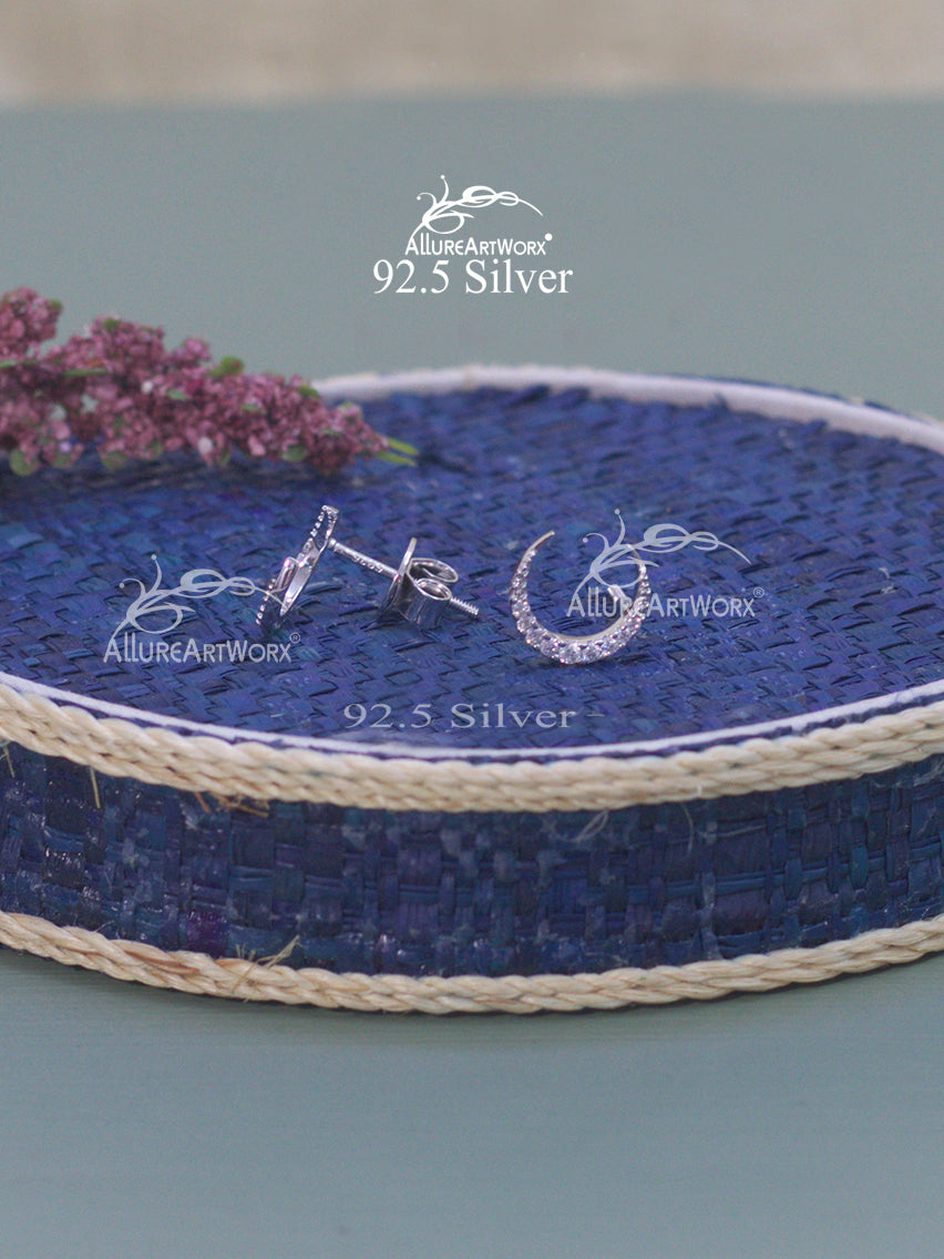 Moon Silver Earrings