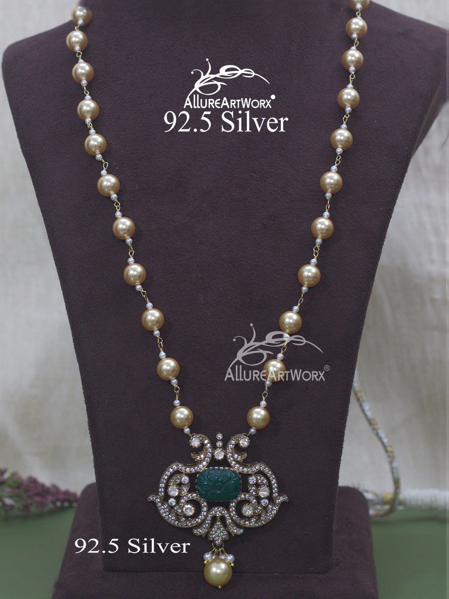 Zweena Silver Neckpiece(long)