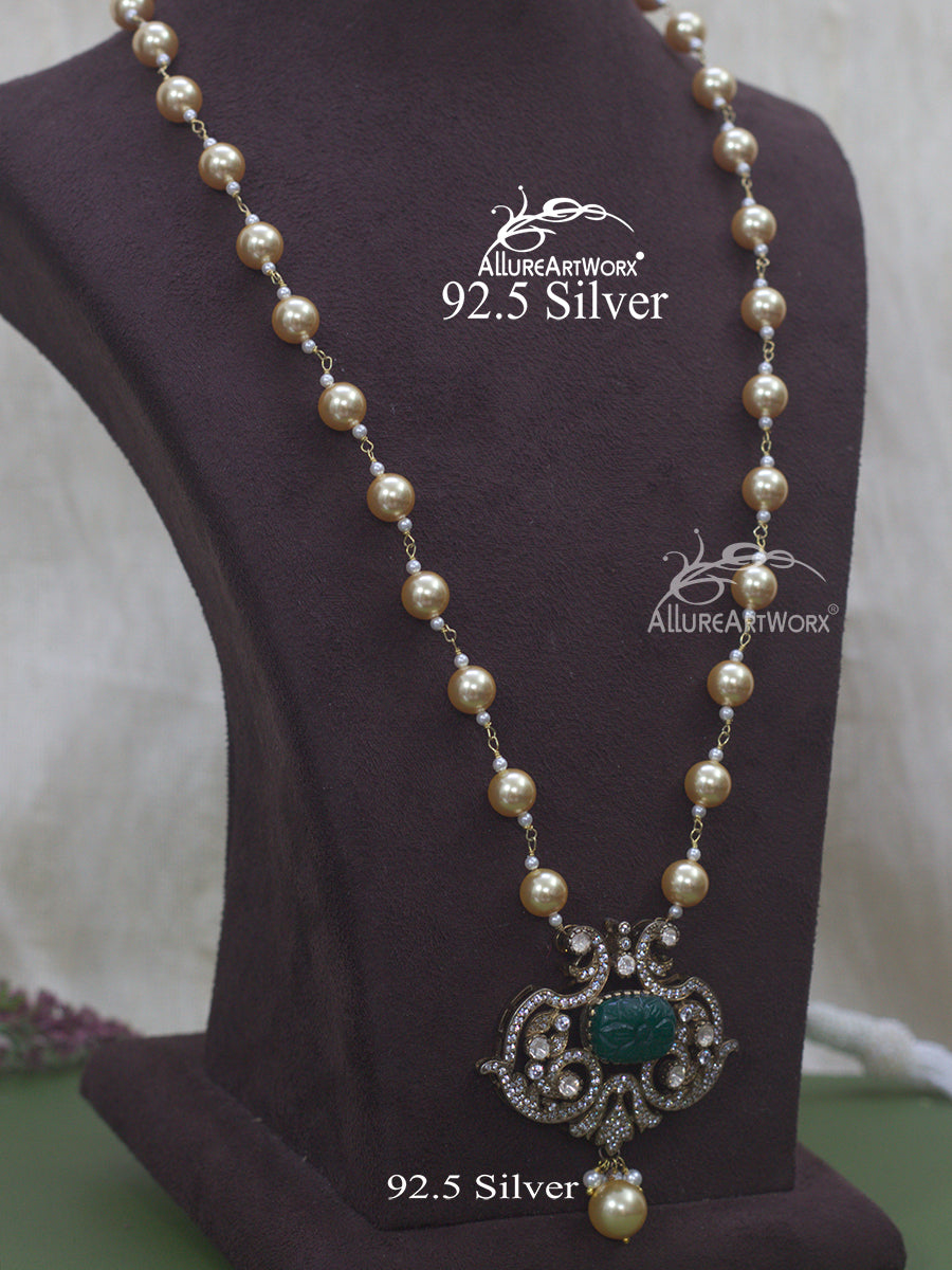 Zweena Silver Neckpiece(long)