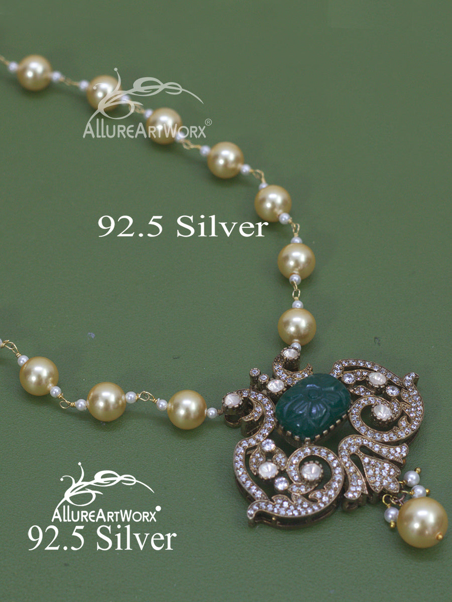 Zweena Silver Neckpiece(long)