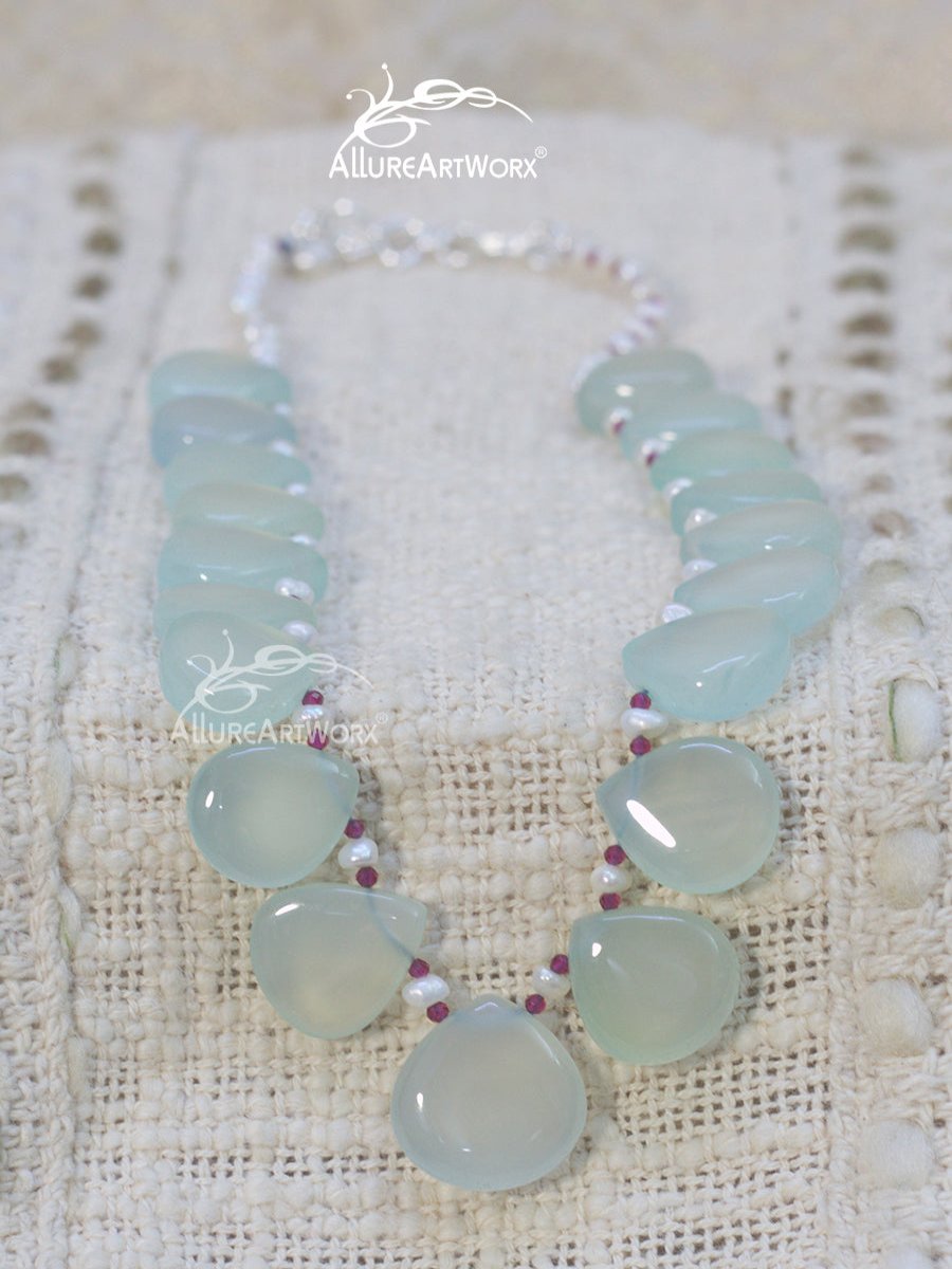 Chalcedony Pearl Neckpiece
