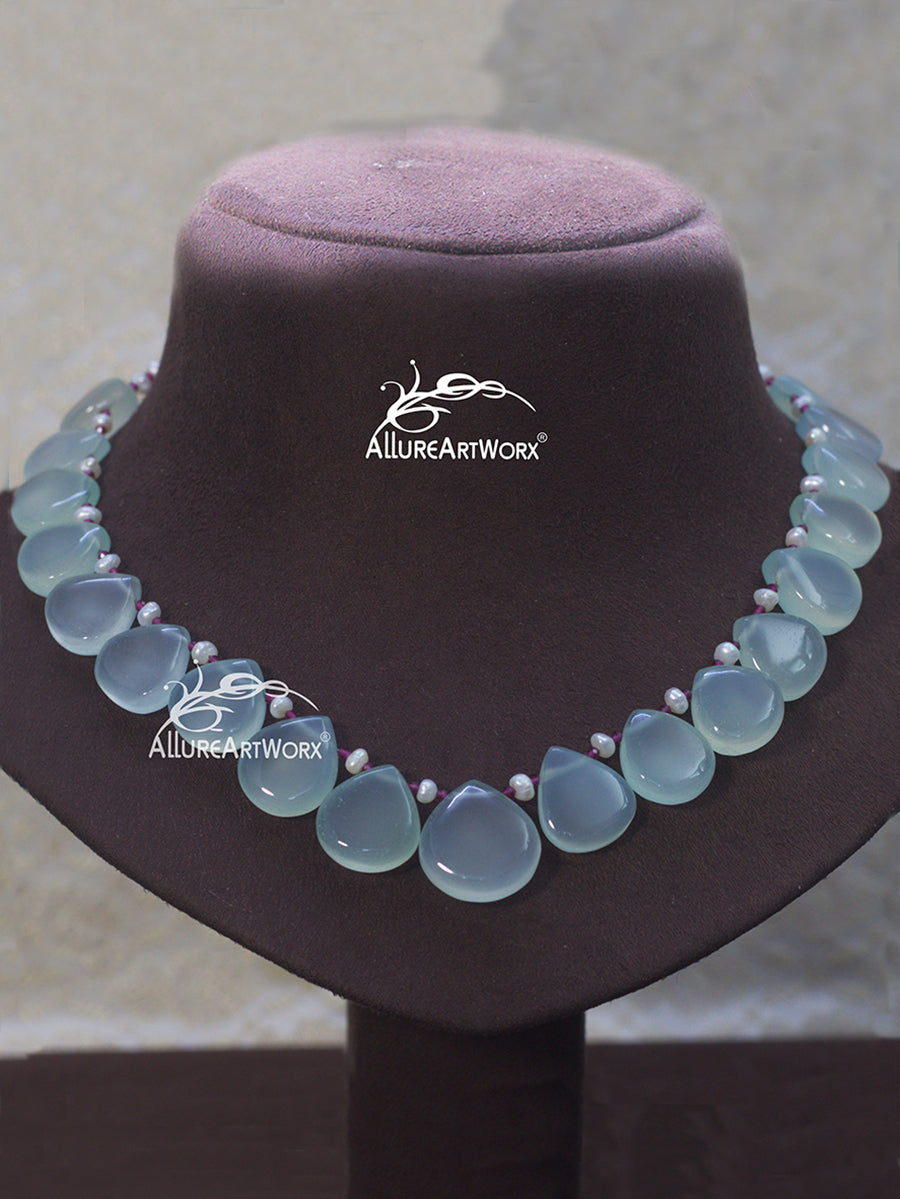 Chalcedony Pearl Neckpiece