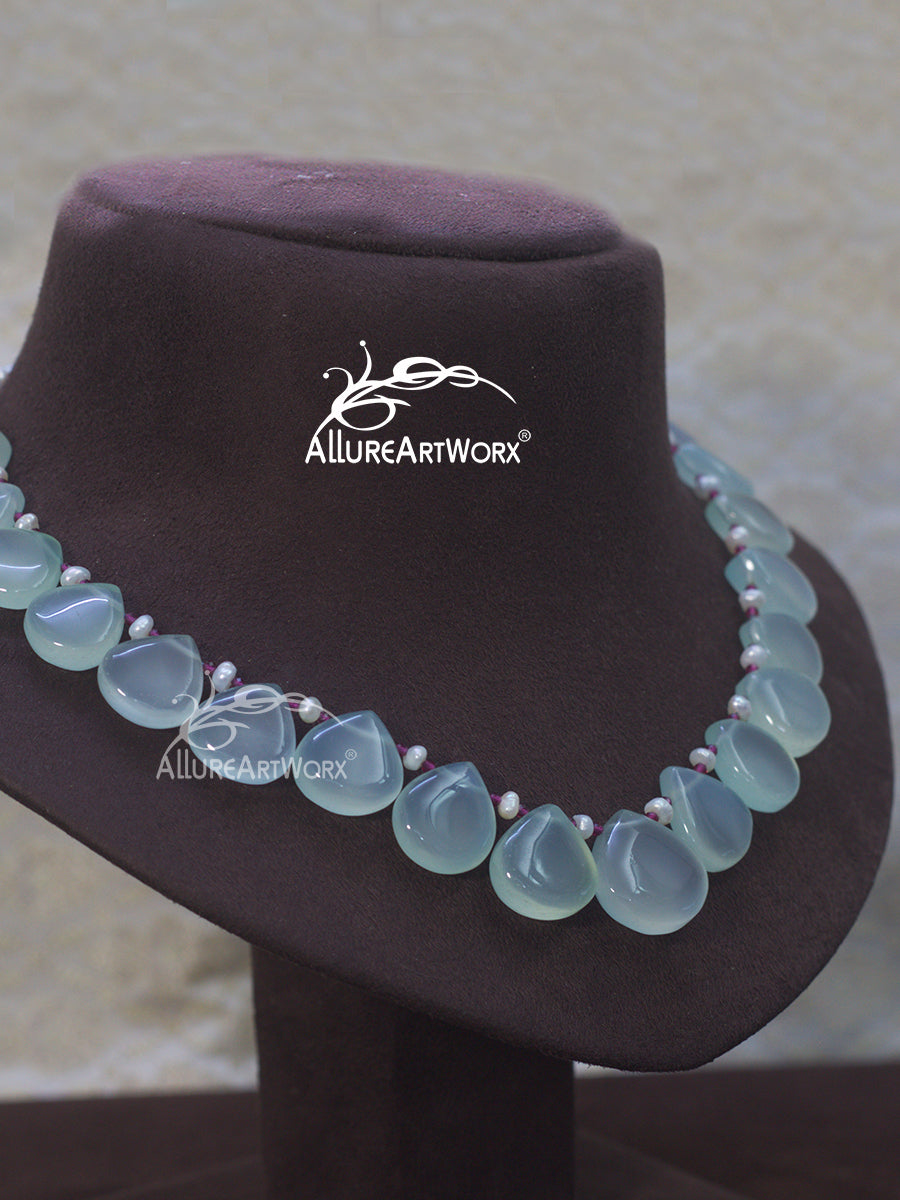 Chalcedony Pearl Neckpiece