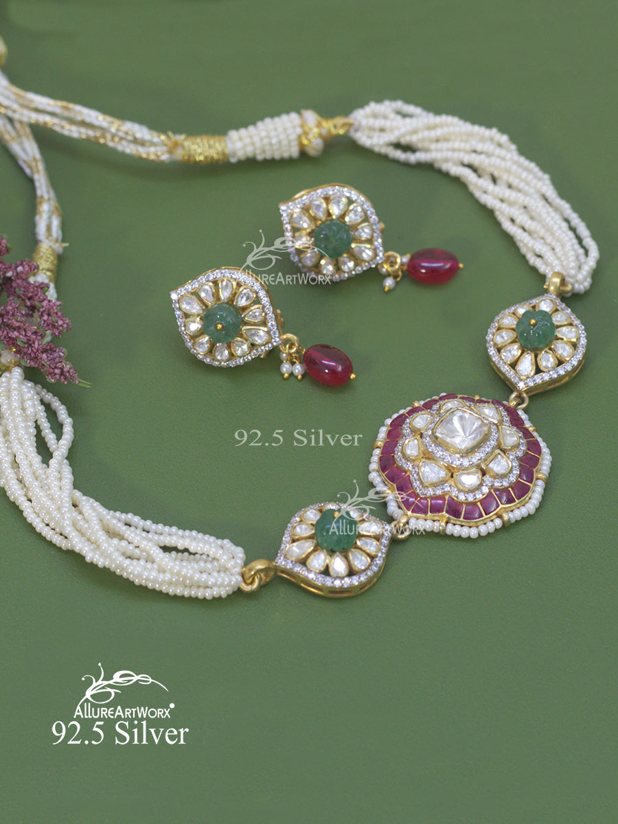 Advika Silver Choker