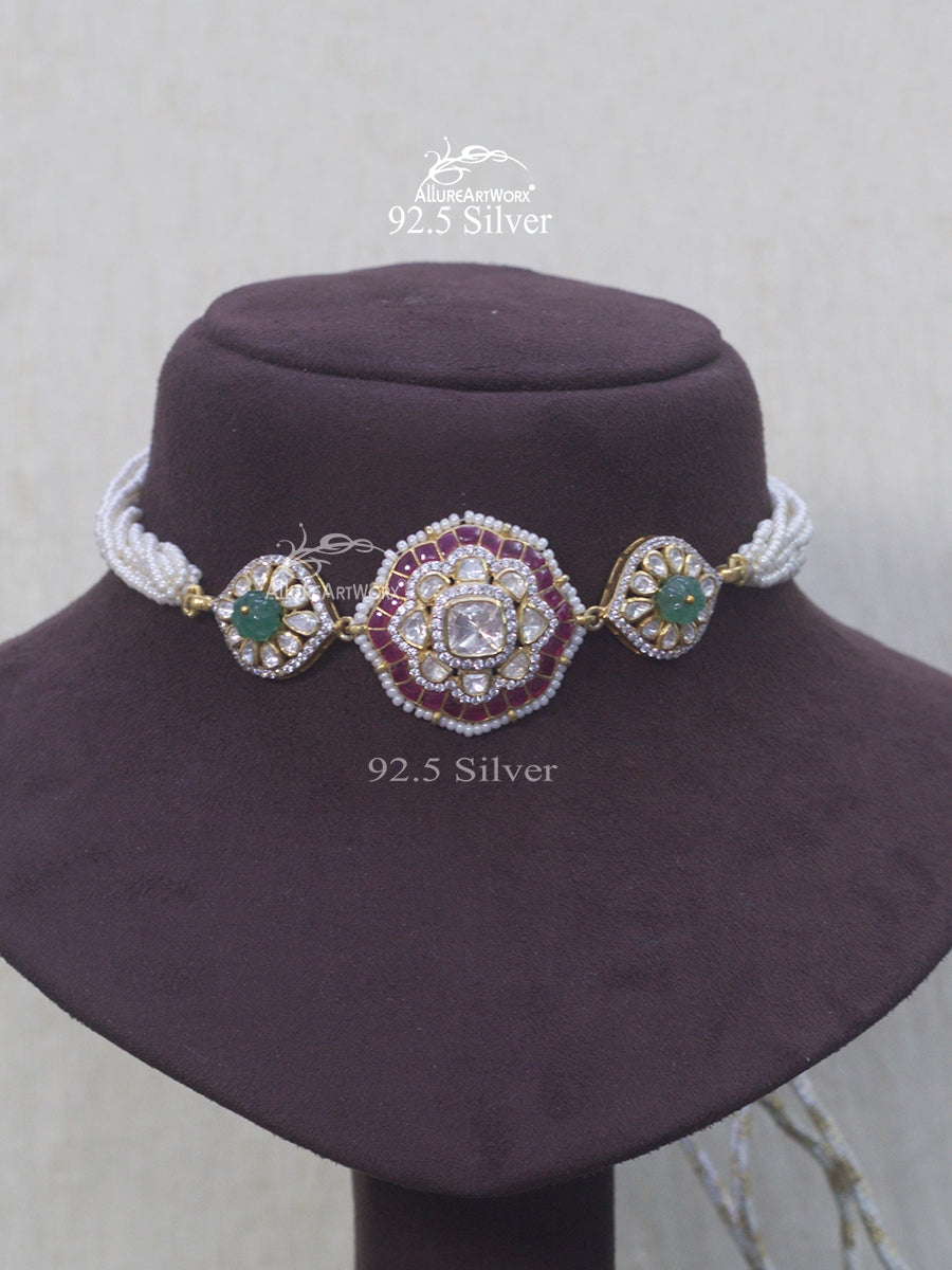 Advika Silver Choker