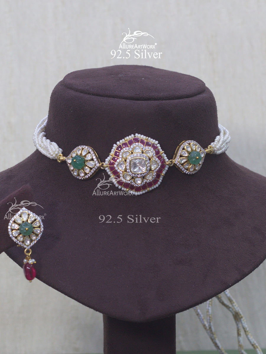 Advika Silver Choker