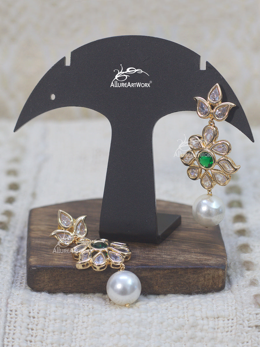 Uncut Earrings(Green)