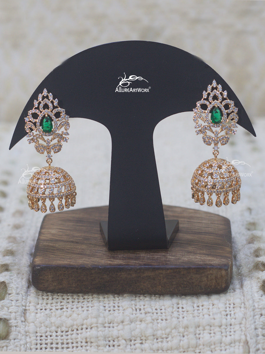 Traditional Jhumkas(green)