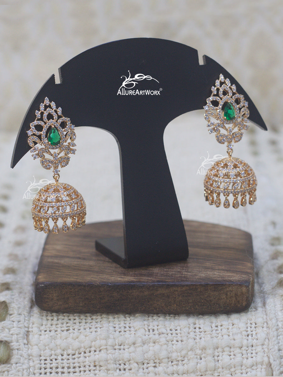 Traditional Jhumkas(green)