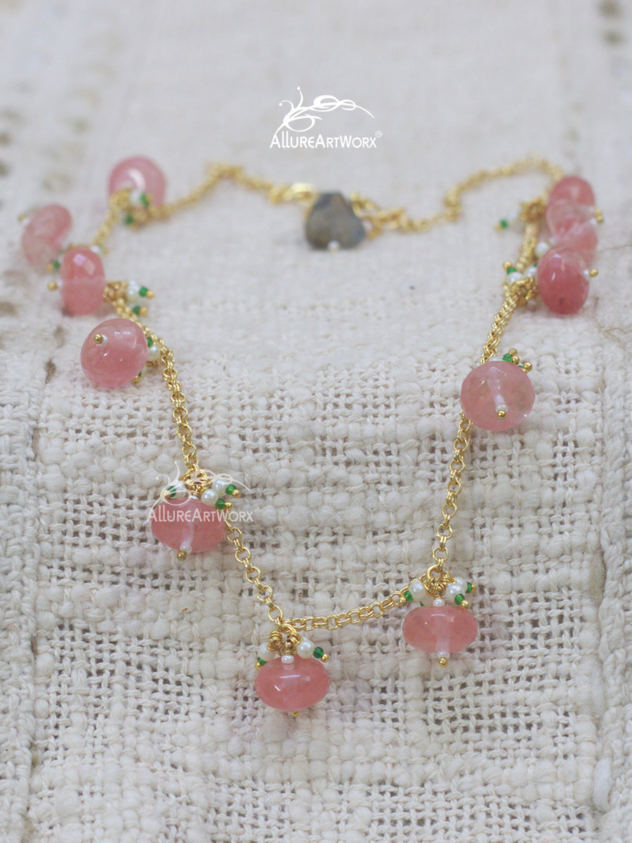 Cherry Quartz Neckpiece