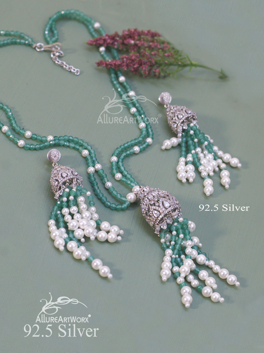 Chandelier Silver Necklace(long)