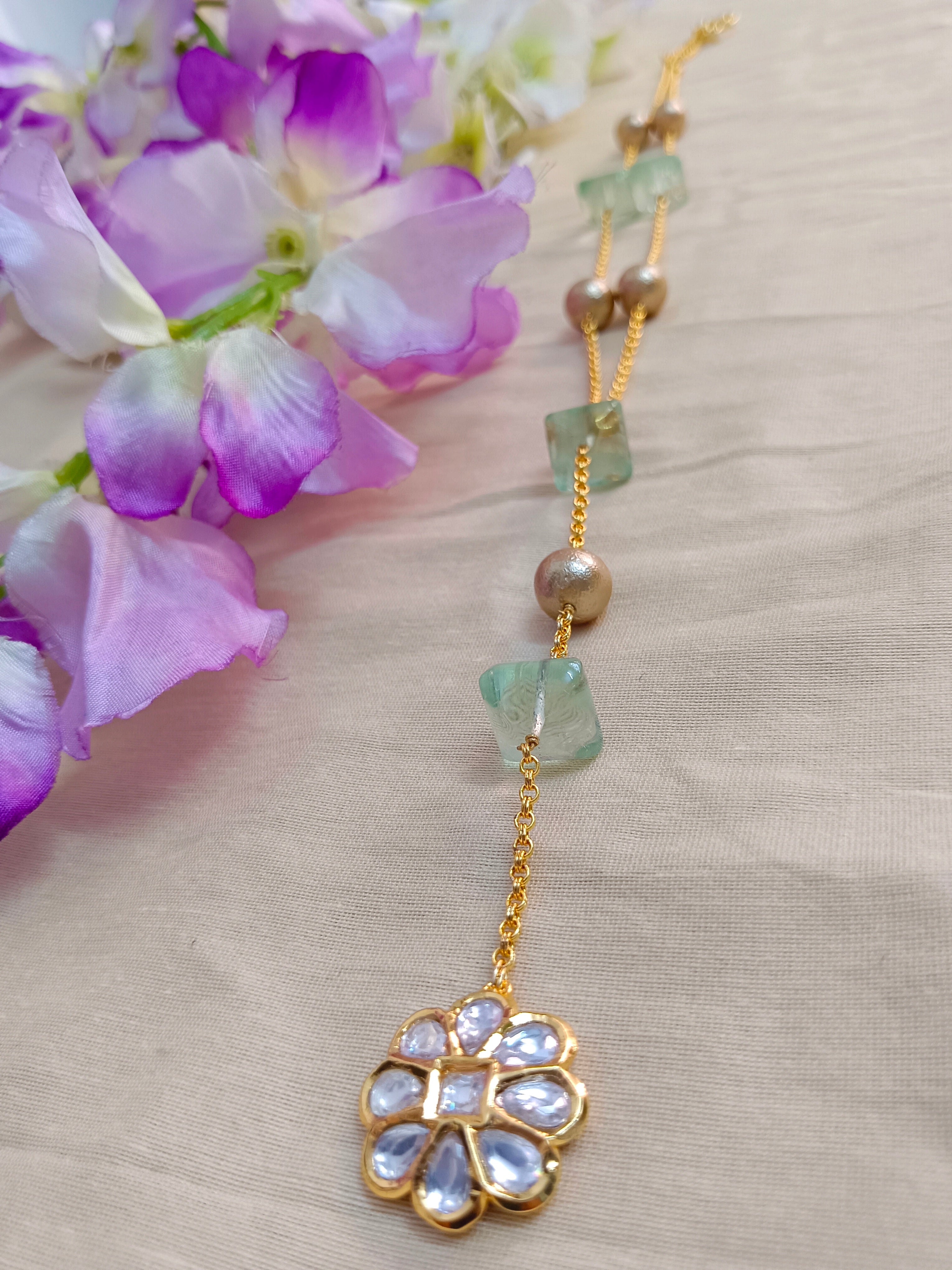 Fluorite Pearl Neckpiece