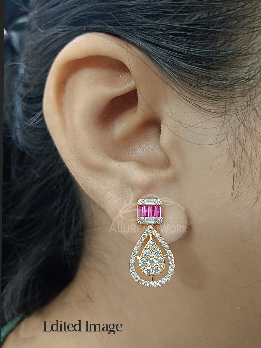 Colourful Earrings(dark pink)