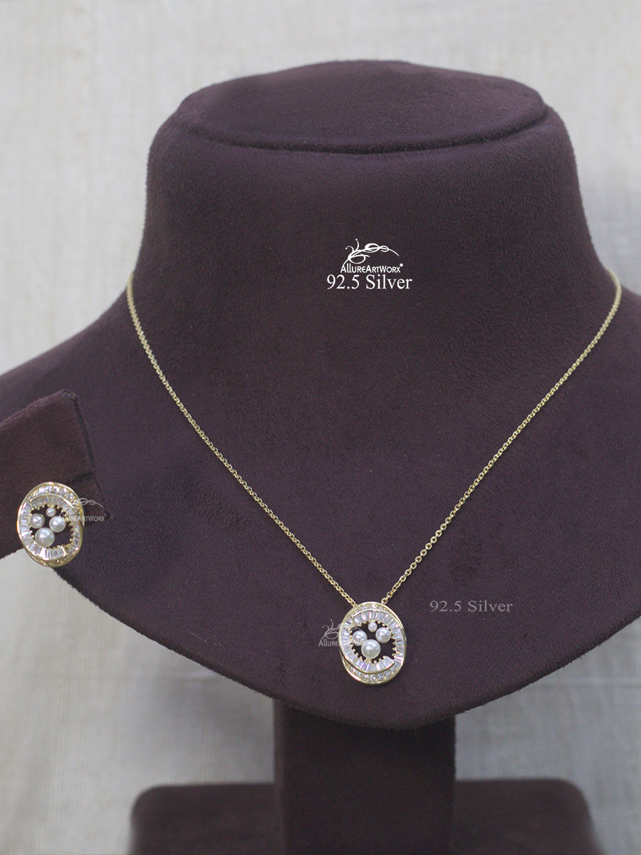 Odette Silver Pendant Set