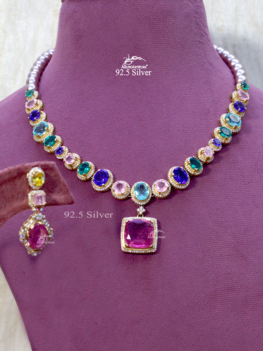 Miyuki Silver Necklace