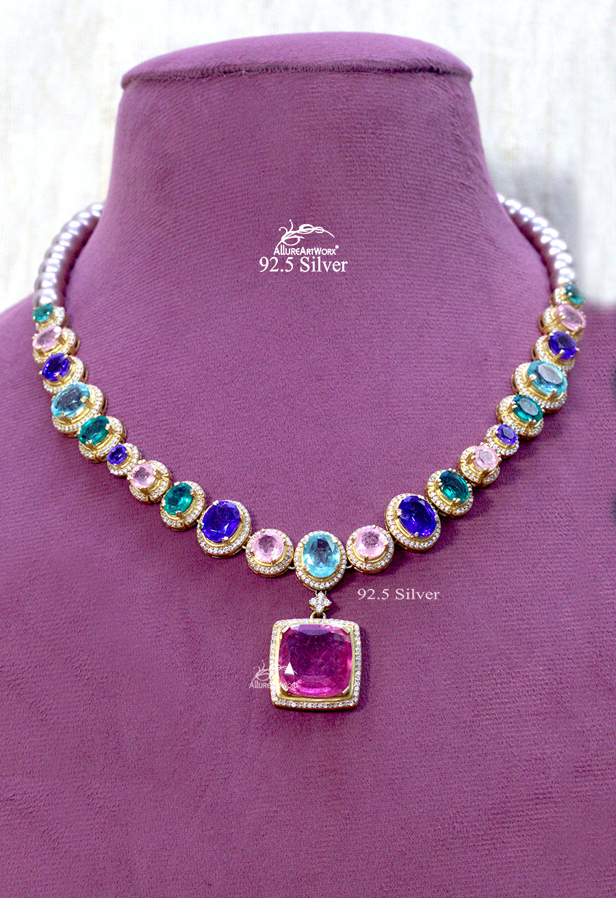 Miyuki Silver Necklace