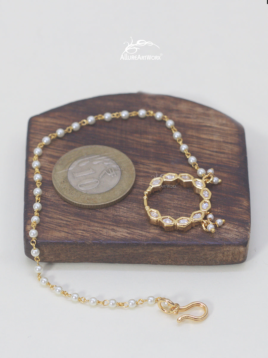 Kundan Nosering(with chain)