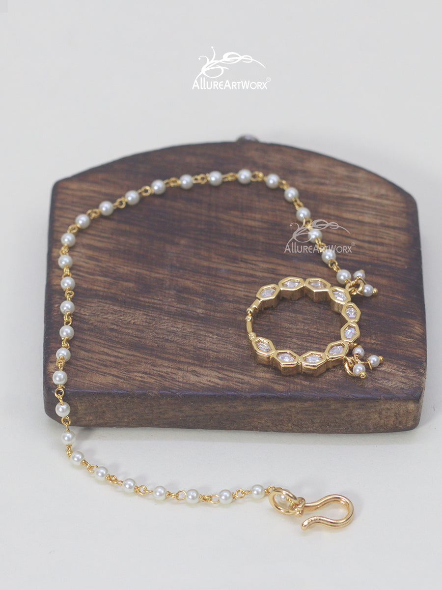 Kundan Nosering(with chain)