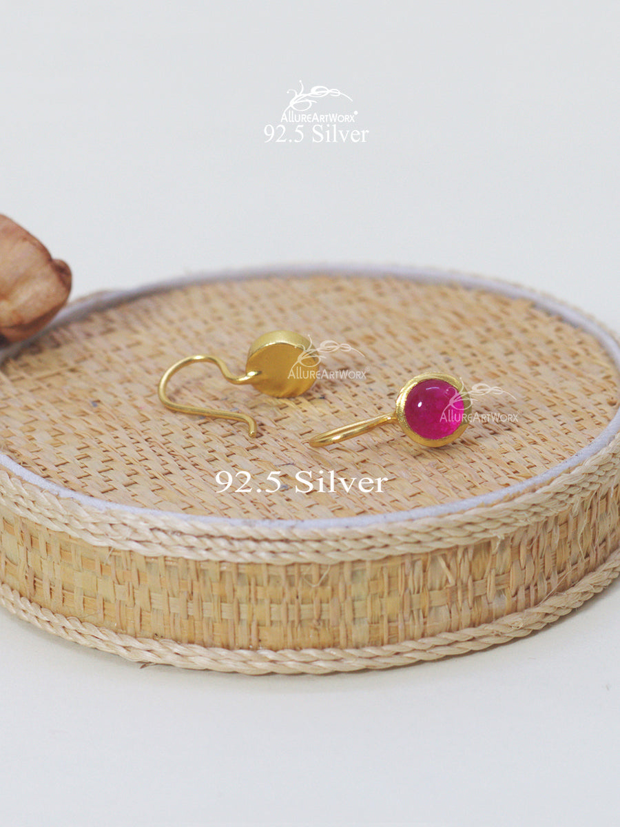 Carmine Silver Hooks