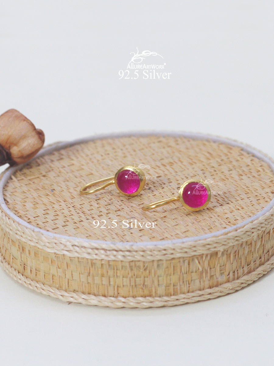 Carmine Silver Hooks