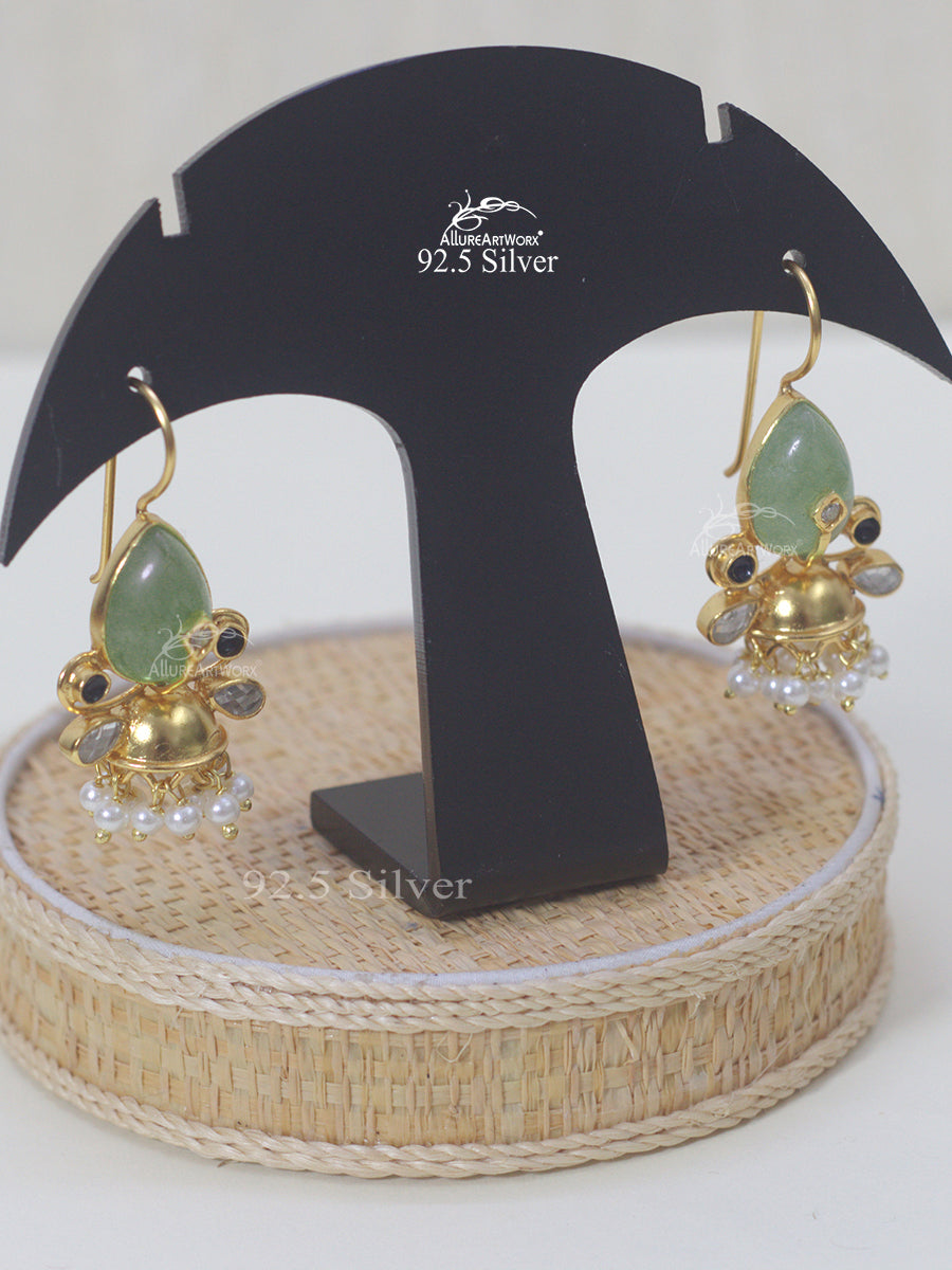 Parnika Silver Jhumkis