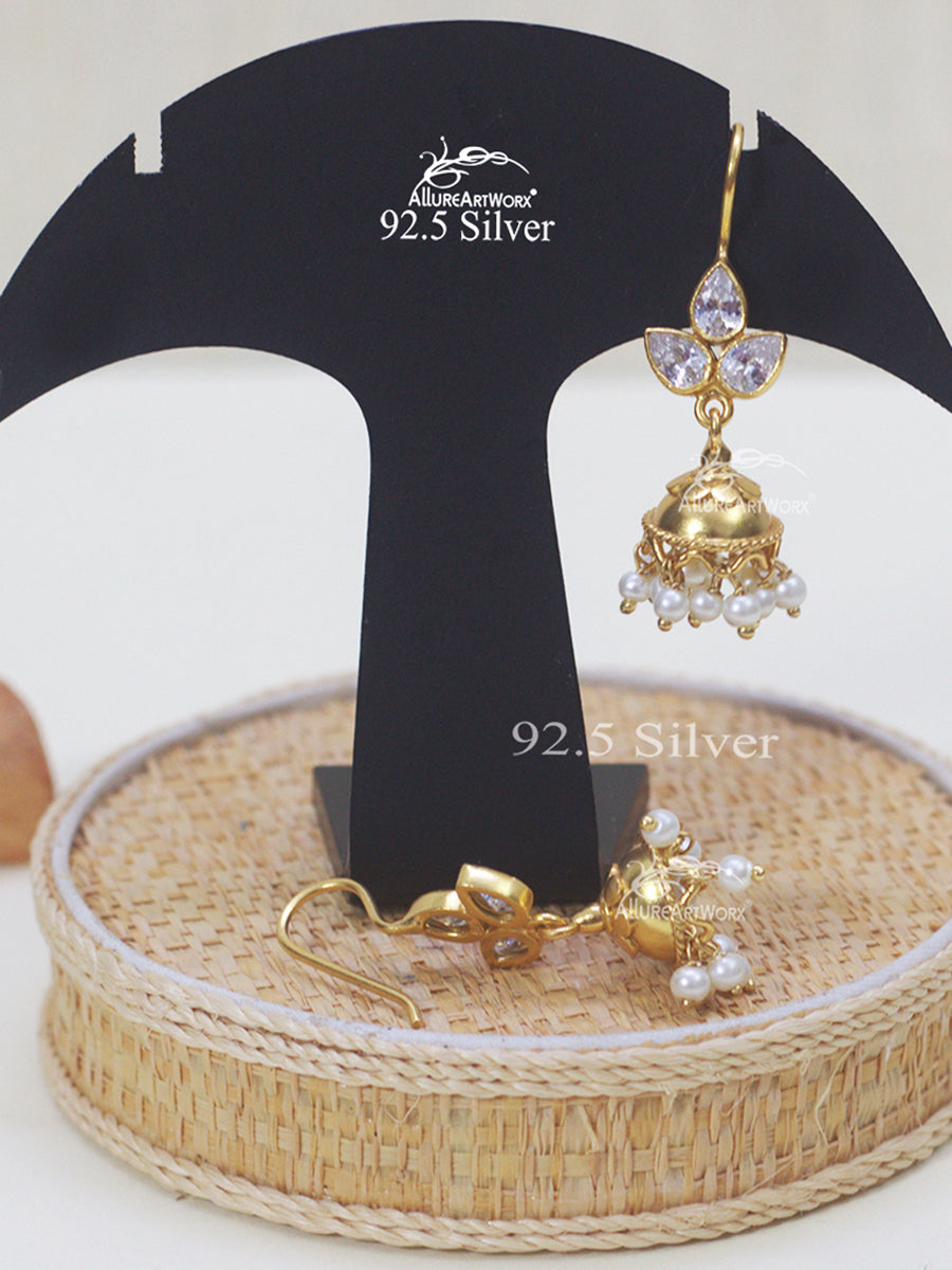Grace Silver Jhumkis