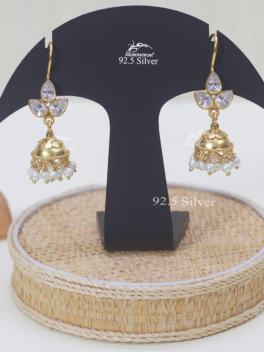 Grace Silver Jhumkis