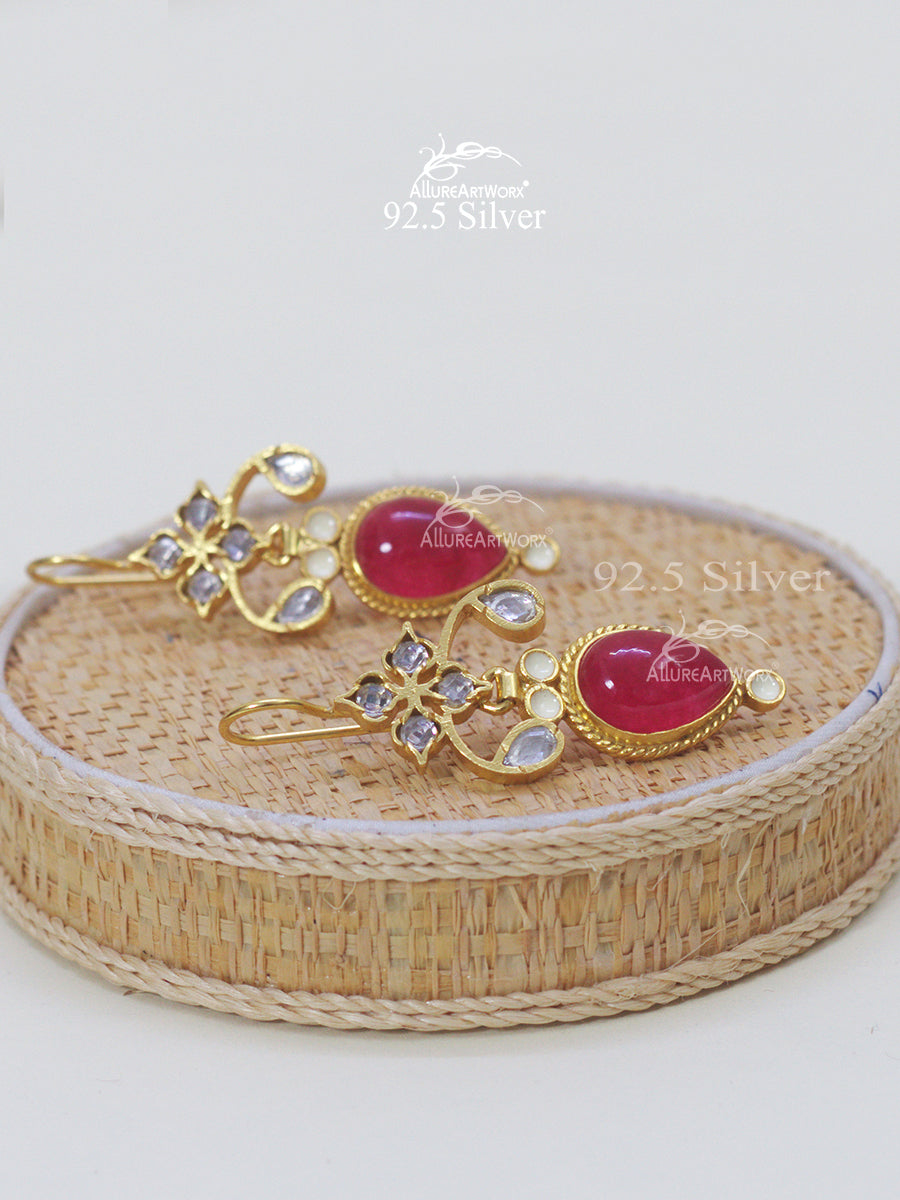 Carmine Silver Hooks