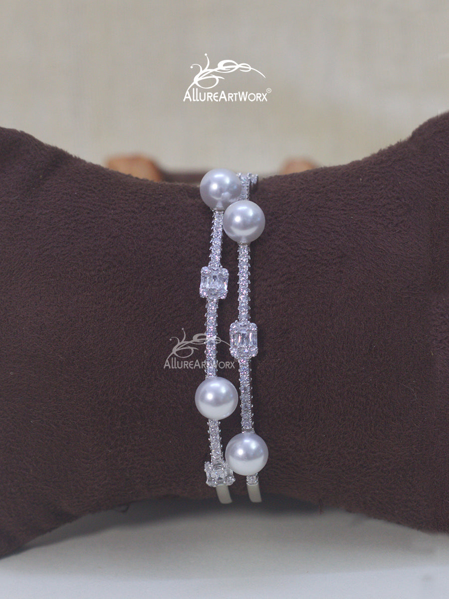 Pearl Cz Bracelet(Cuff)