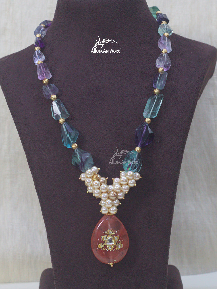 Fluorite Quartz Neckpiece