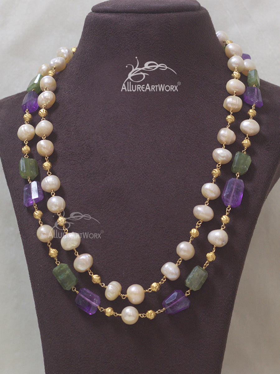 Garnet Amethyst Neckpiece