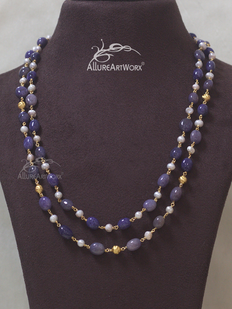 Lapis Pearl Neckpiece