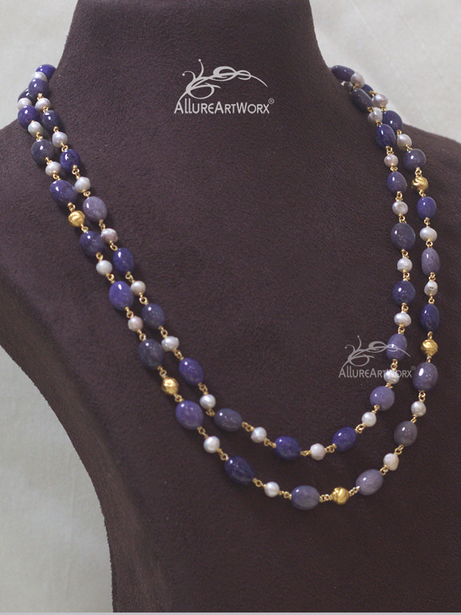 Lapis Pearl Neckpiece