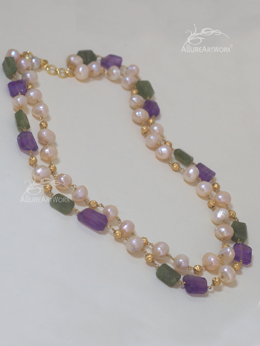 Garnet Amethyst Neckpiece
