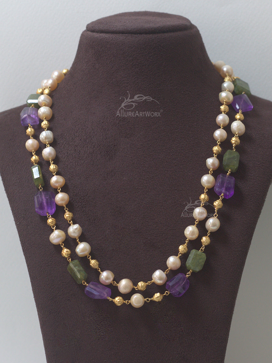 Garnet Amethyst Neckpiece