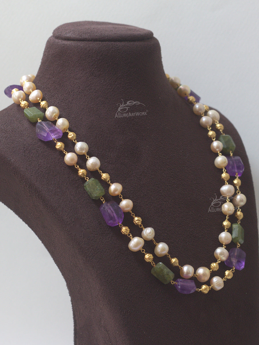 Garnet Amethyst Neckpiece