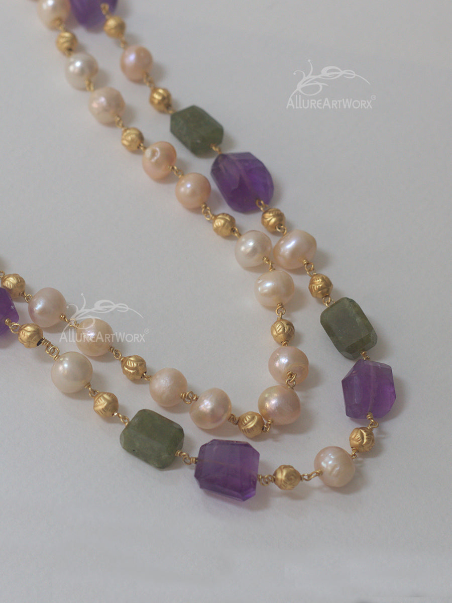 Garnet Amethyst Neckpiece