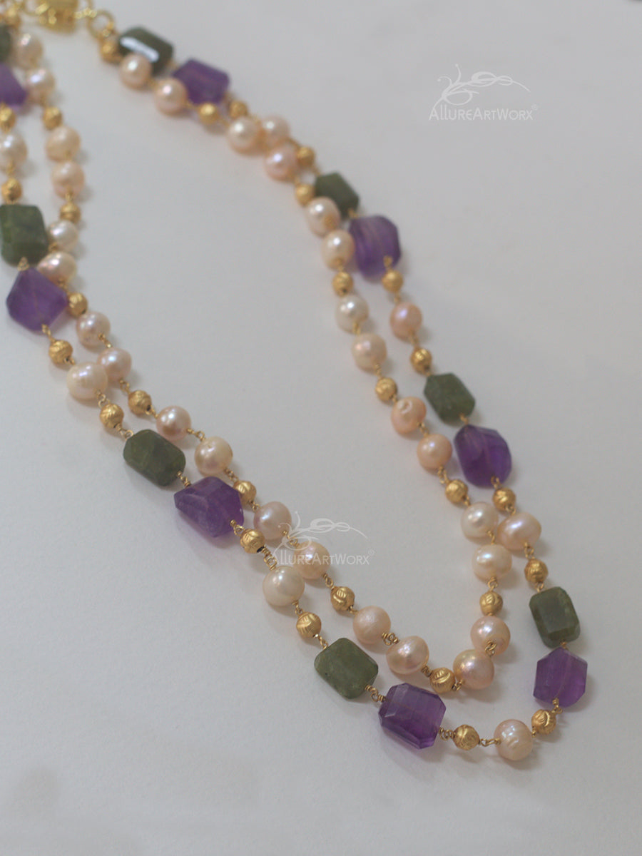 Garnet Amethyst Neckpiece