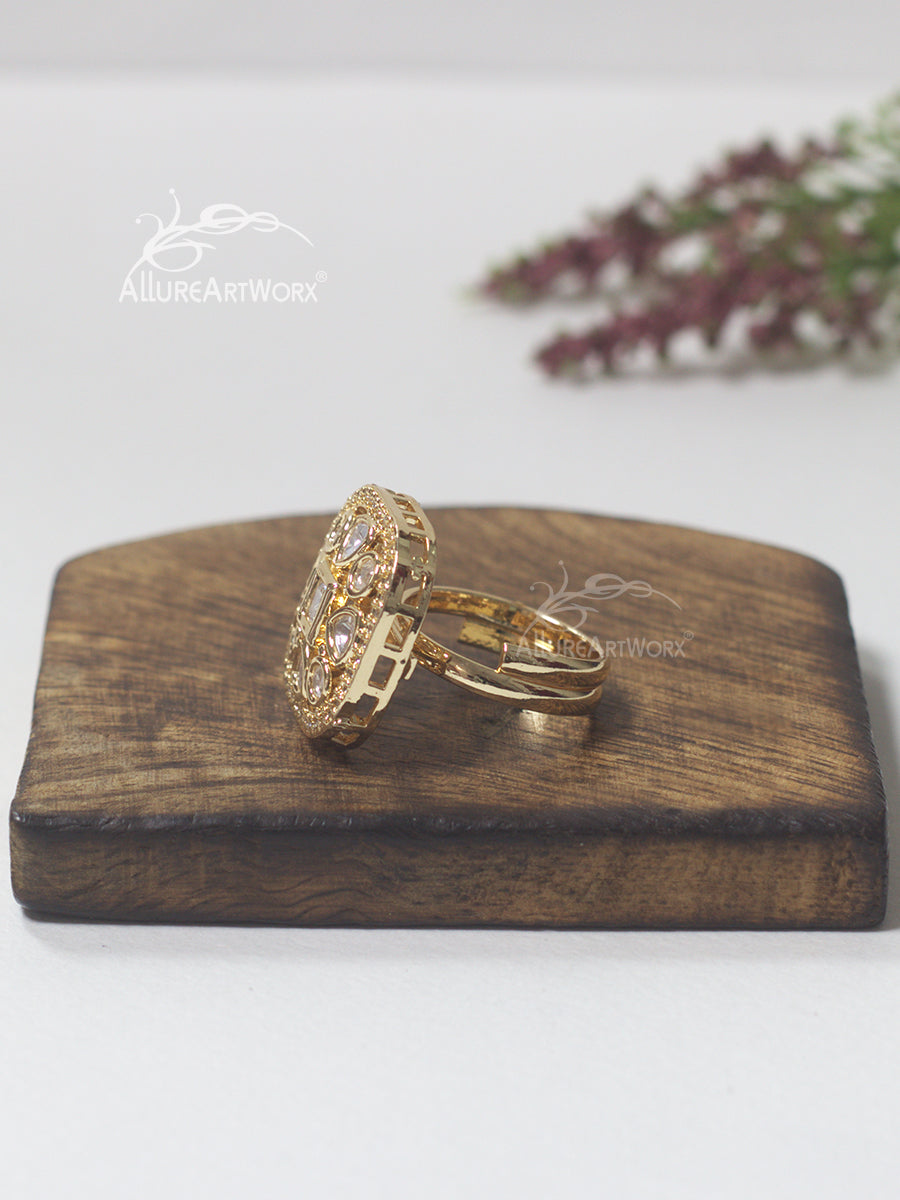 Kundan Cz Ring