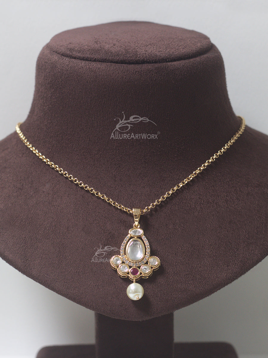 Kundan Set(Dark Pink)