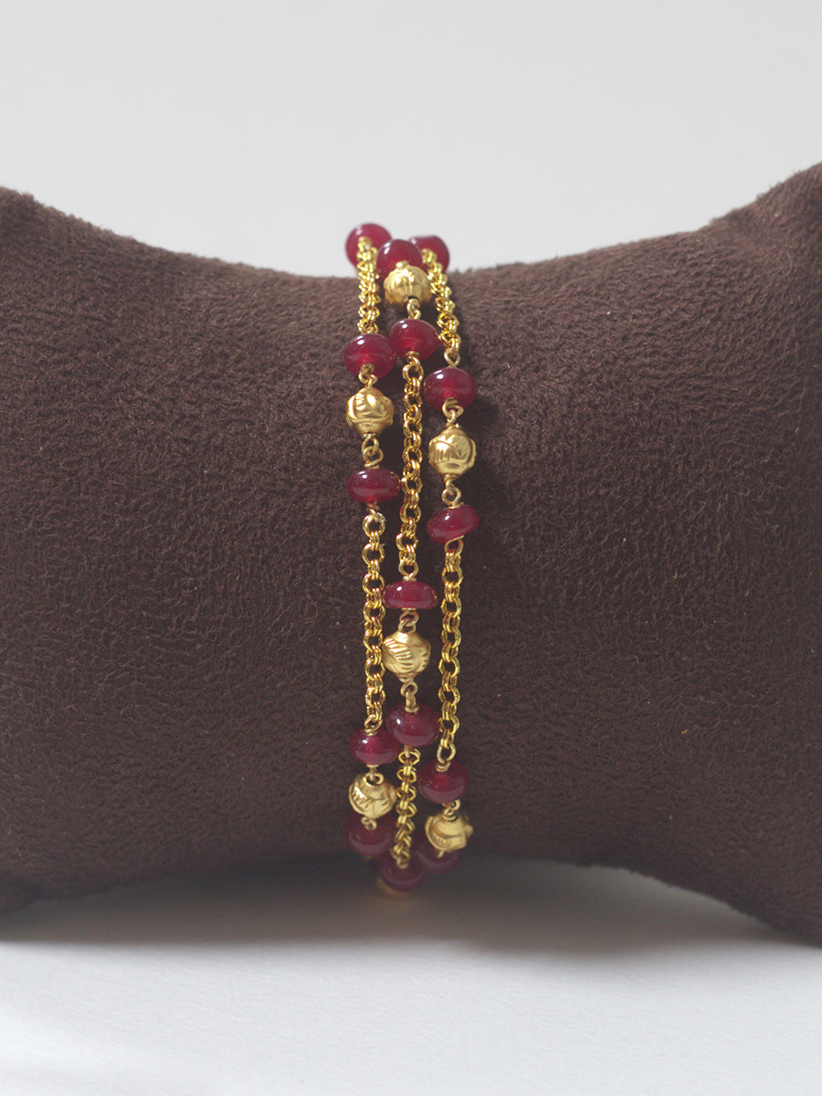 Chain Bracelet(Dark Pink)