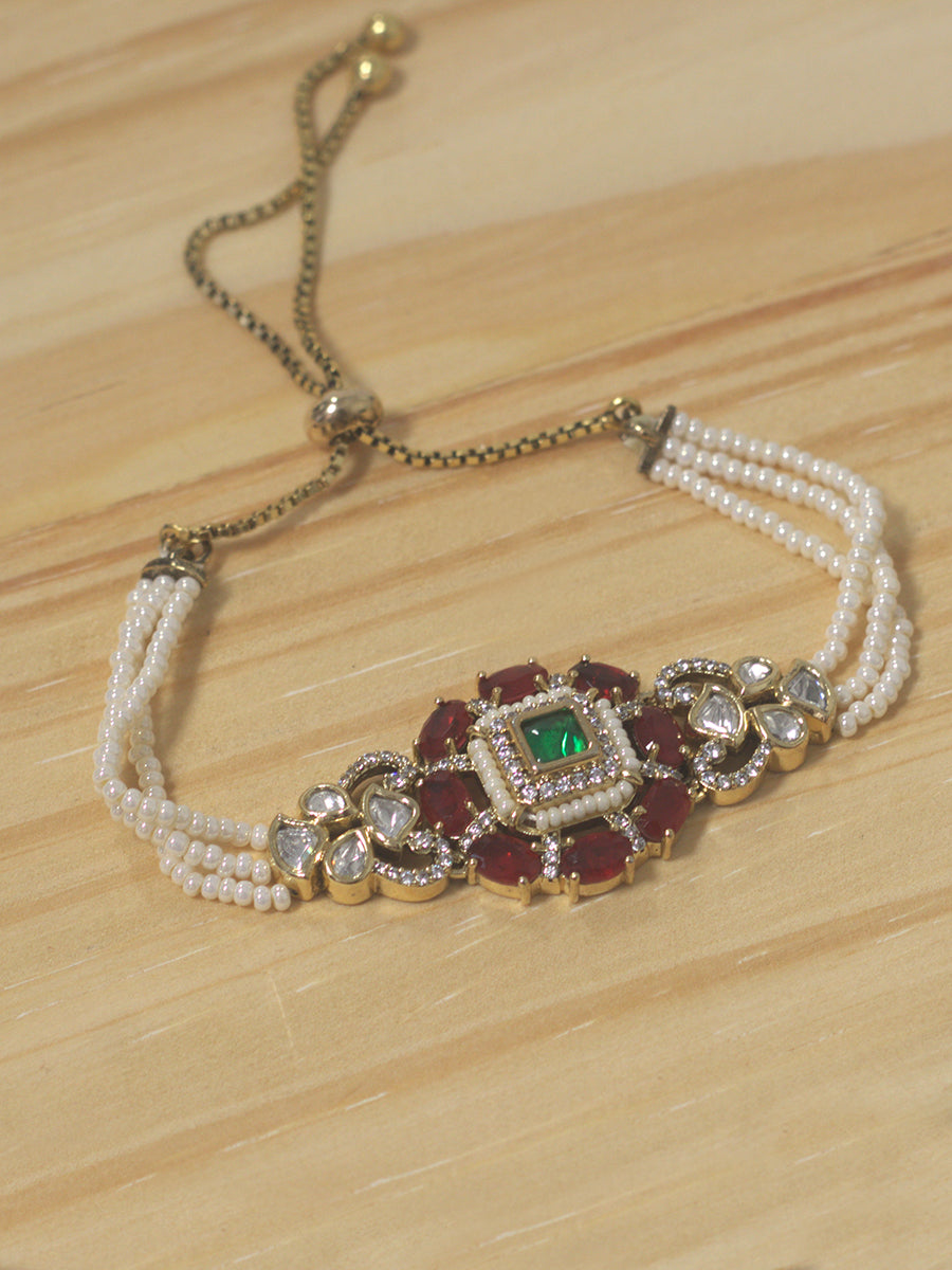 Colourful Bracelet(Red-Green-Victorian)