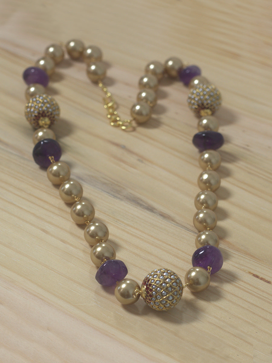 Amethyst Pearl Neckpiece