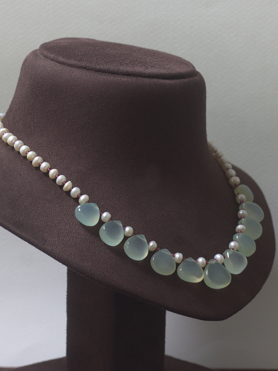 Chalcedony Pearl Neckpiece