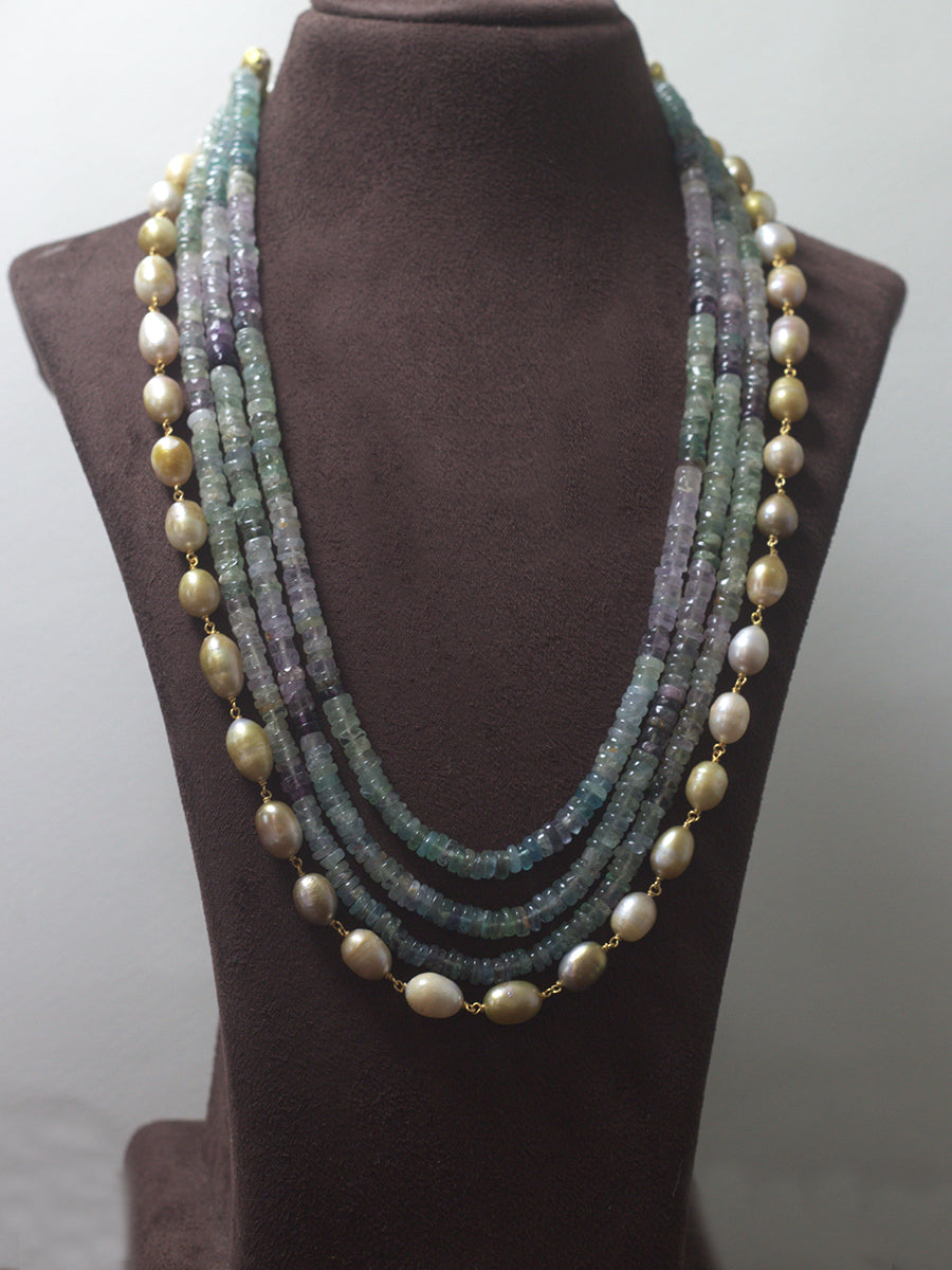 Fluorite Pearl Neckpiece