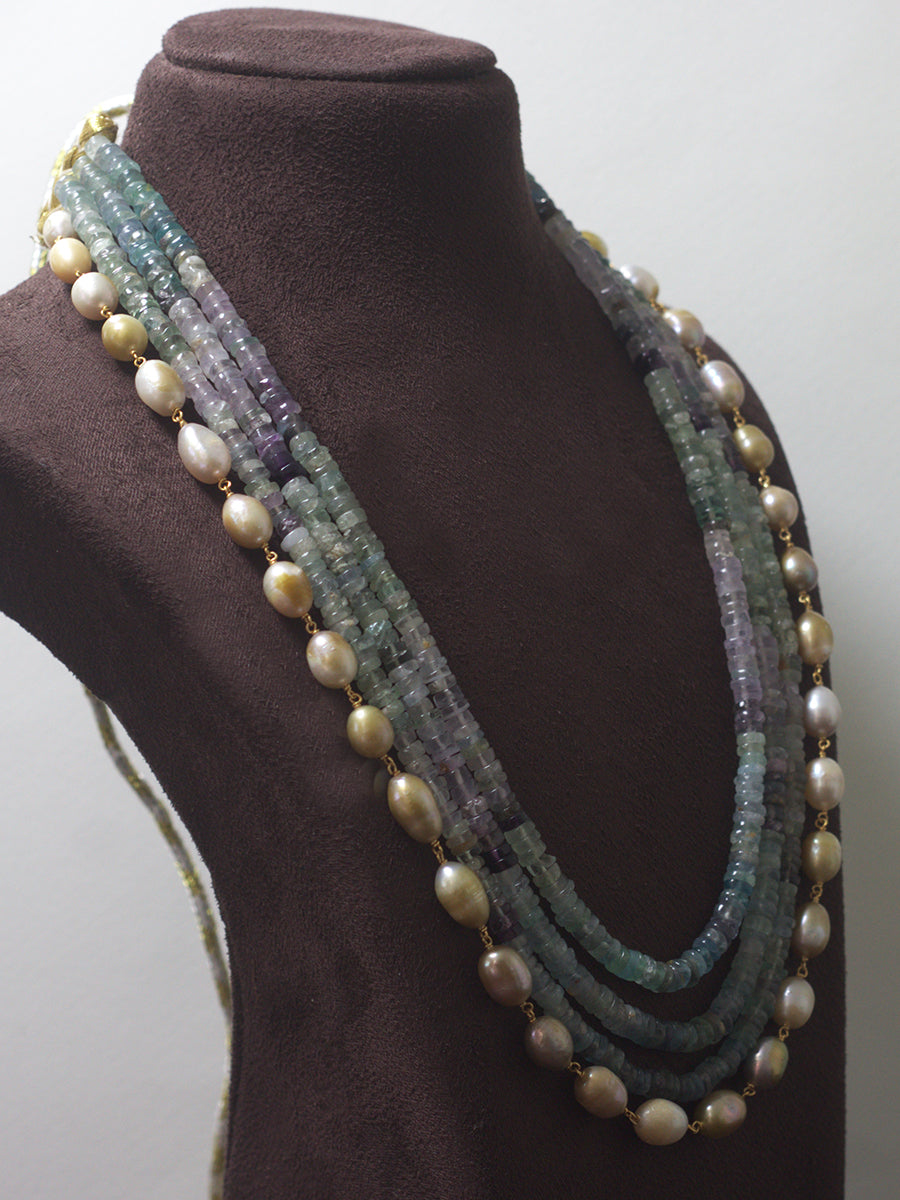 Fluorite Pearl Neckpiece