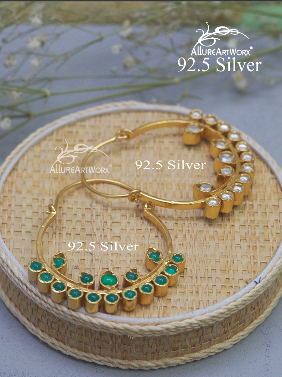 Aadhira Silver Earrings(2 way)