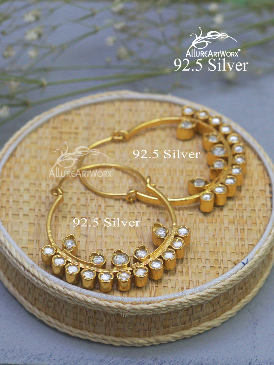 Aadhira Silver Earrings(2 way)