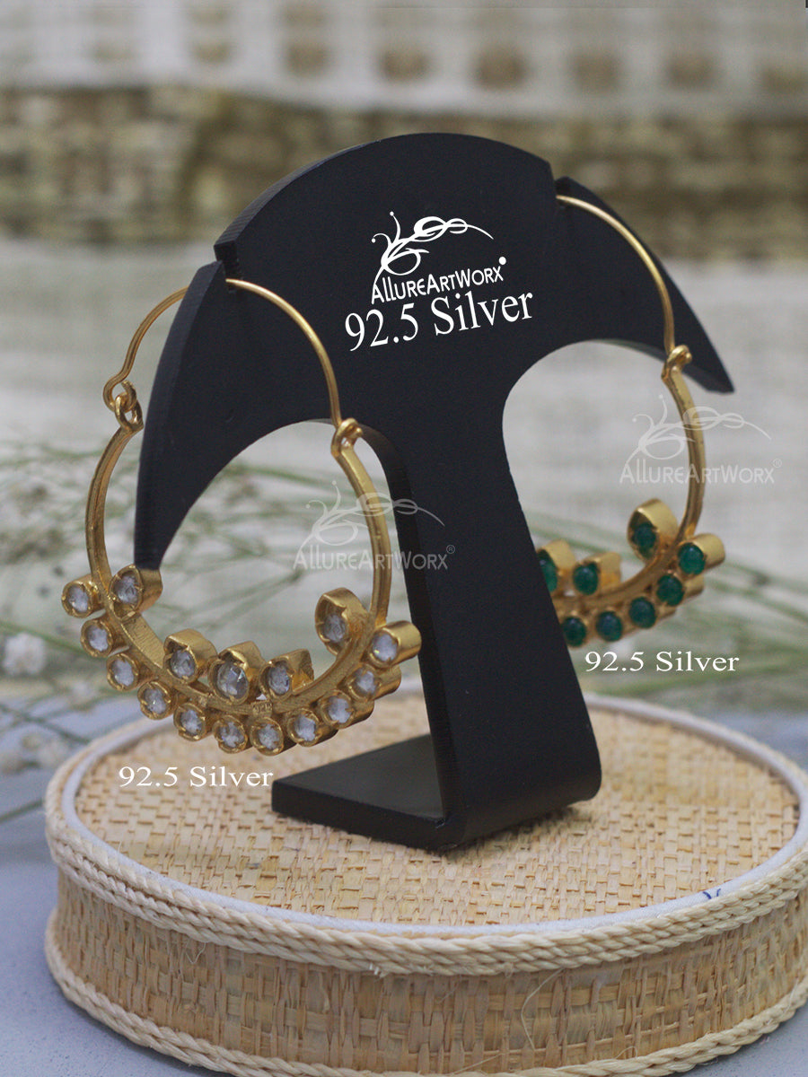 Aadhira Silver Earrings(2 way)